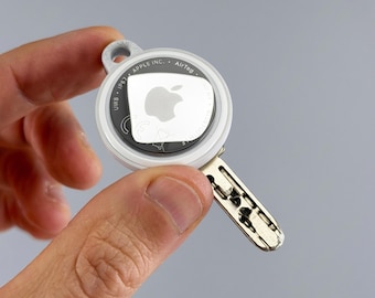 AirTag Key Mount – Minimalist Apple AirTag Keychain – Single Key Holder for Kaba – New Home Tech Gift – 4 Pack