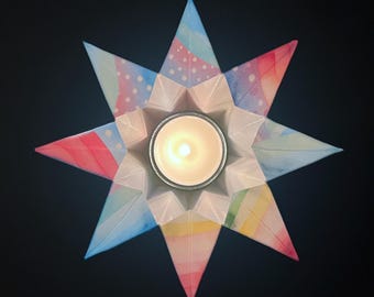 Papiersternlaterne – Vorlage & Anleitung – kein Kleber