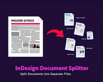 InDesign Document Splitter Script | Seitenbereiche als separate Dateien exportieren | Print Production Tool | Adobe InDesign Automation