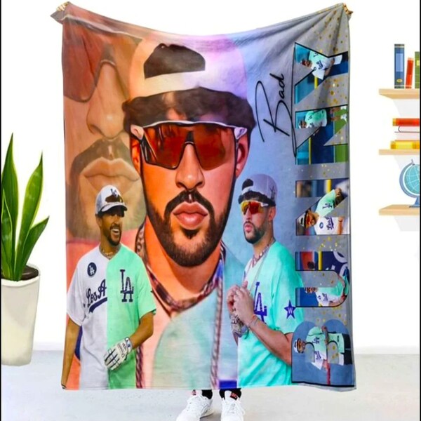 Bad Bunny Blanket Etsy