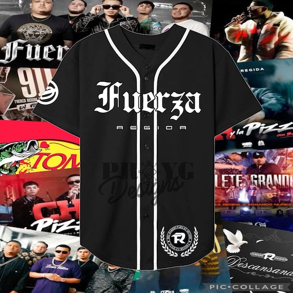 Personalized Fuerza Regida Black Custom Baseball Jersey Birthday Jersey Custom Made Gift Anniversary Gift Pero No Te Enamores Tour 2024 Etsy
