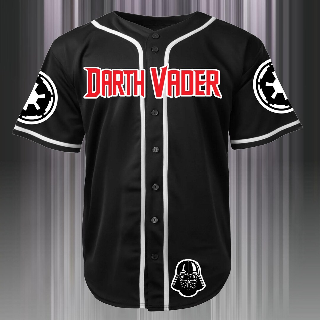 Personalized Darth Vader Black Custom Baseball Jersey, Birthday