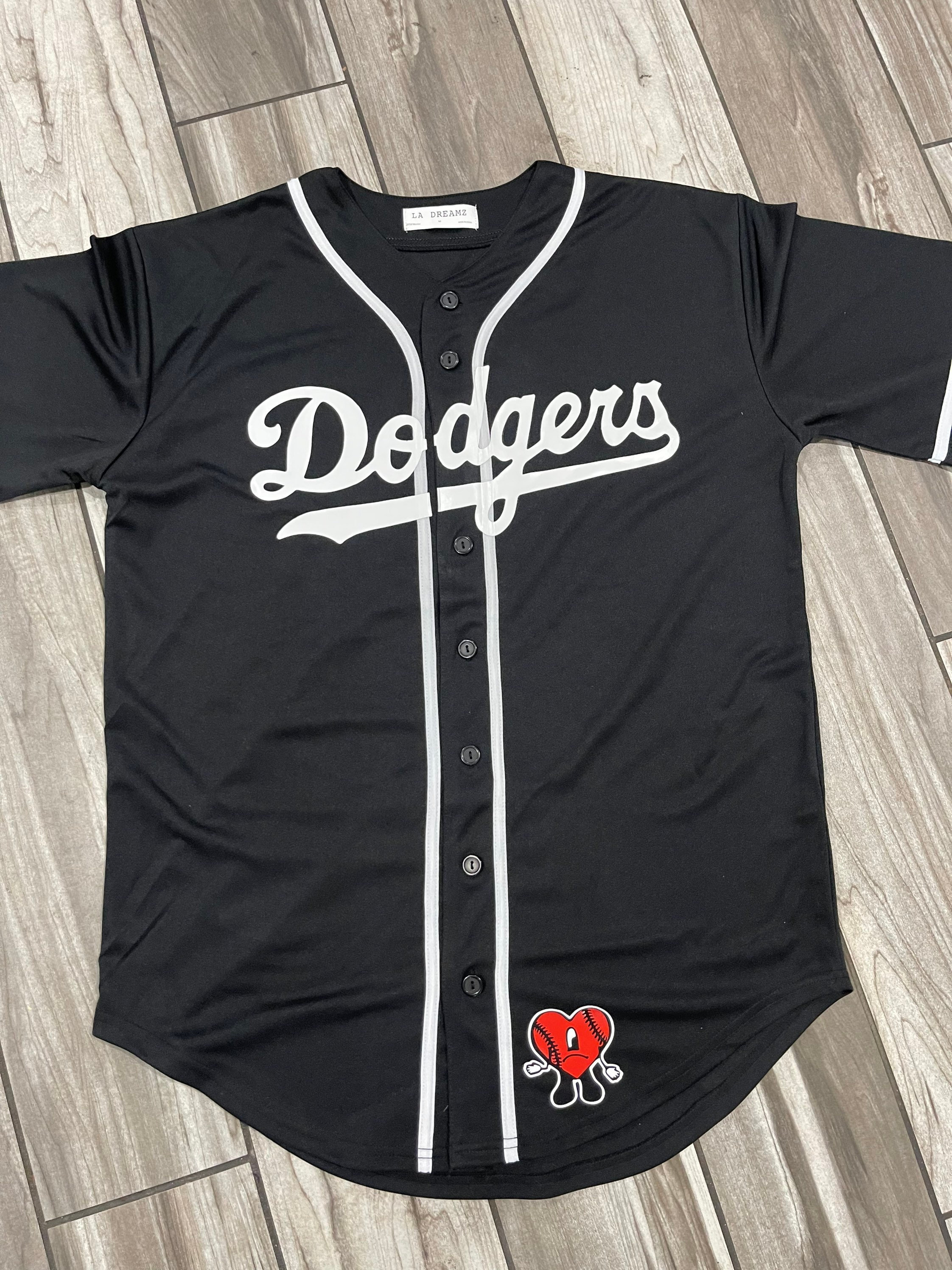 dodgers jersey black and white