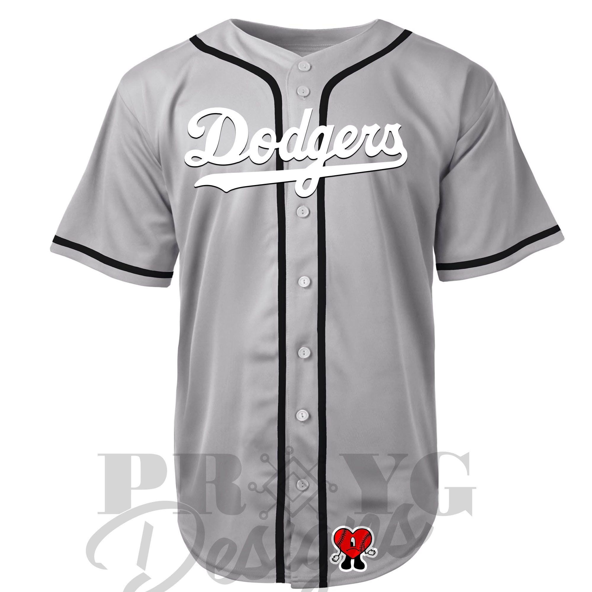 Adult Dodgers Bad Bunny Inspired Gray Baseball Jersey Benito -  Norway
