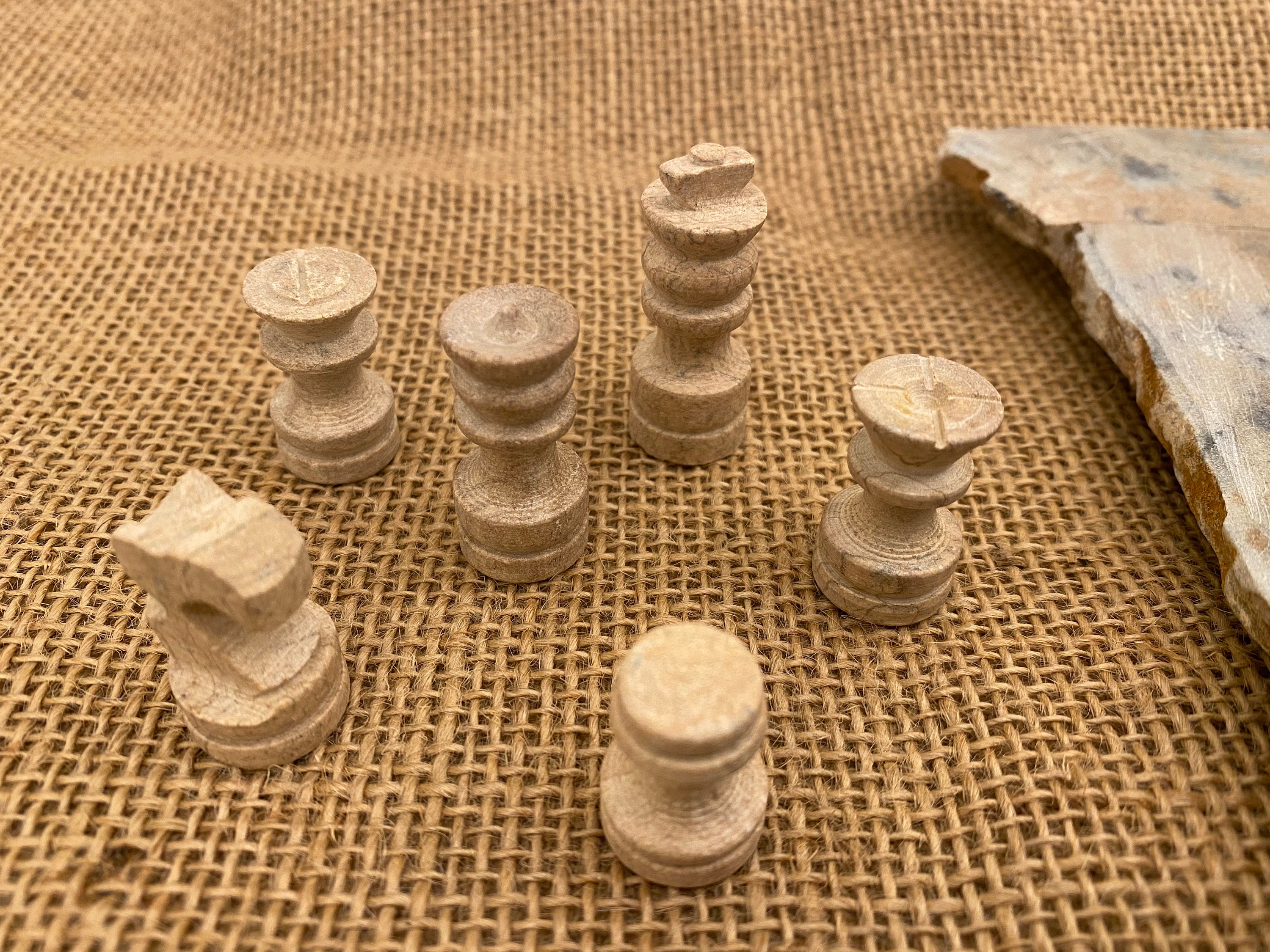 Unique Chess Set From Brazil. Beautiful Natural Stone Design 