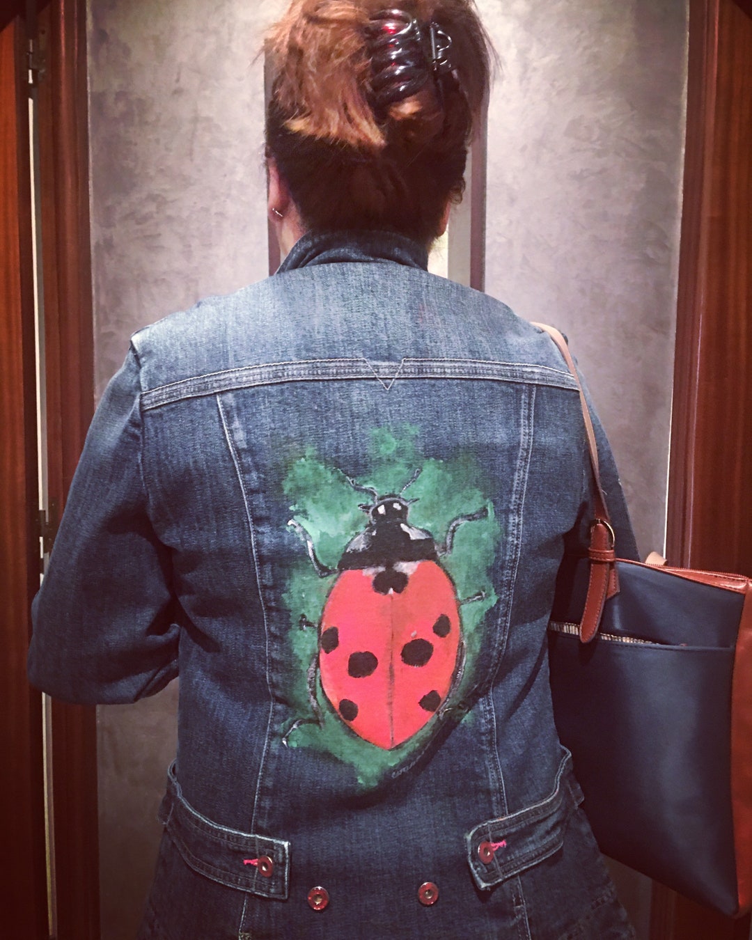 Ladybug Pattern Jacket Texan Jacket Ladybug Drawing - Etsy