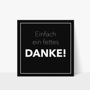 Grußkarte "Einfach ein fettes DANKE!" inkl. Umschlag