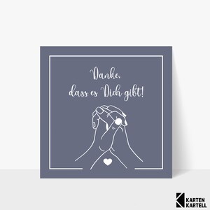 Grußkarte "Danke, dass es dich gibt!" inkl. Umschlag