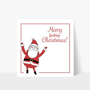 Weihnachtskarte "Merry fucking Christmas" inkl. Umschlag