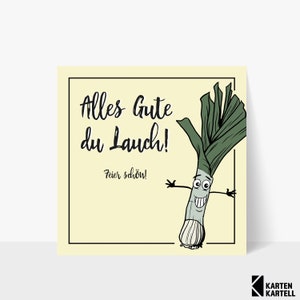 Geburtstagskarte "Du Lauch" inkl. Umschlag