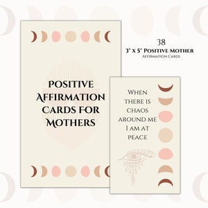 38 Positive Affirmation Cards For Mothers | Self Care For Mums | Motivation Cards For Mums | INSTANT DOWNLOAD | 3"x5"