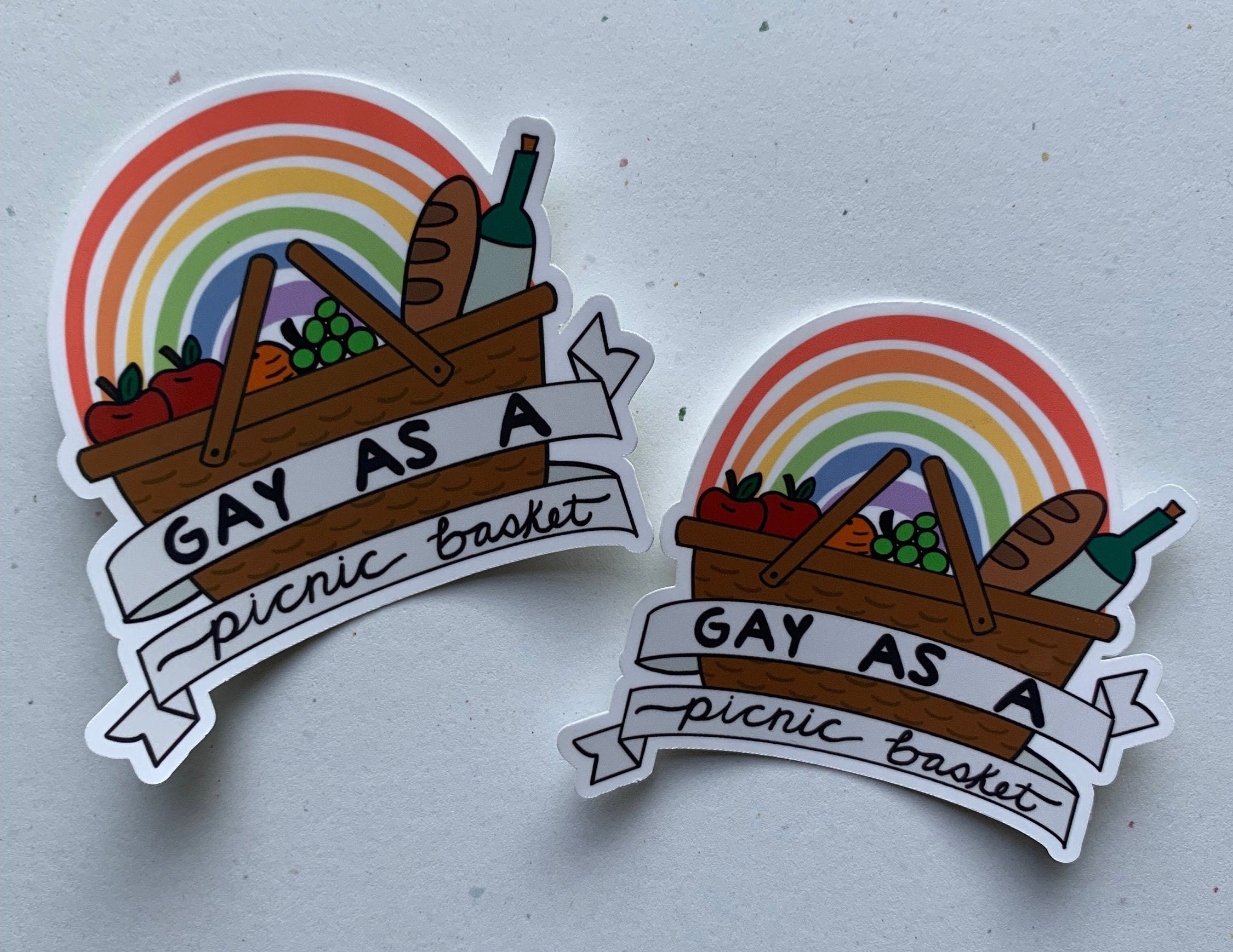 Gay as a Picnic Basket Sticker LQBTQ Pride Golden Girls Inspired Etsy