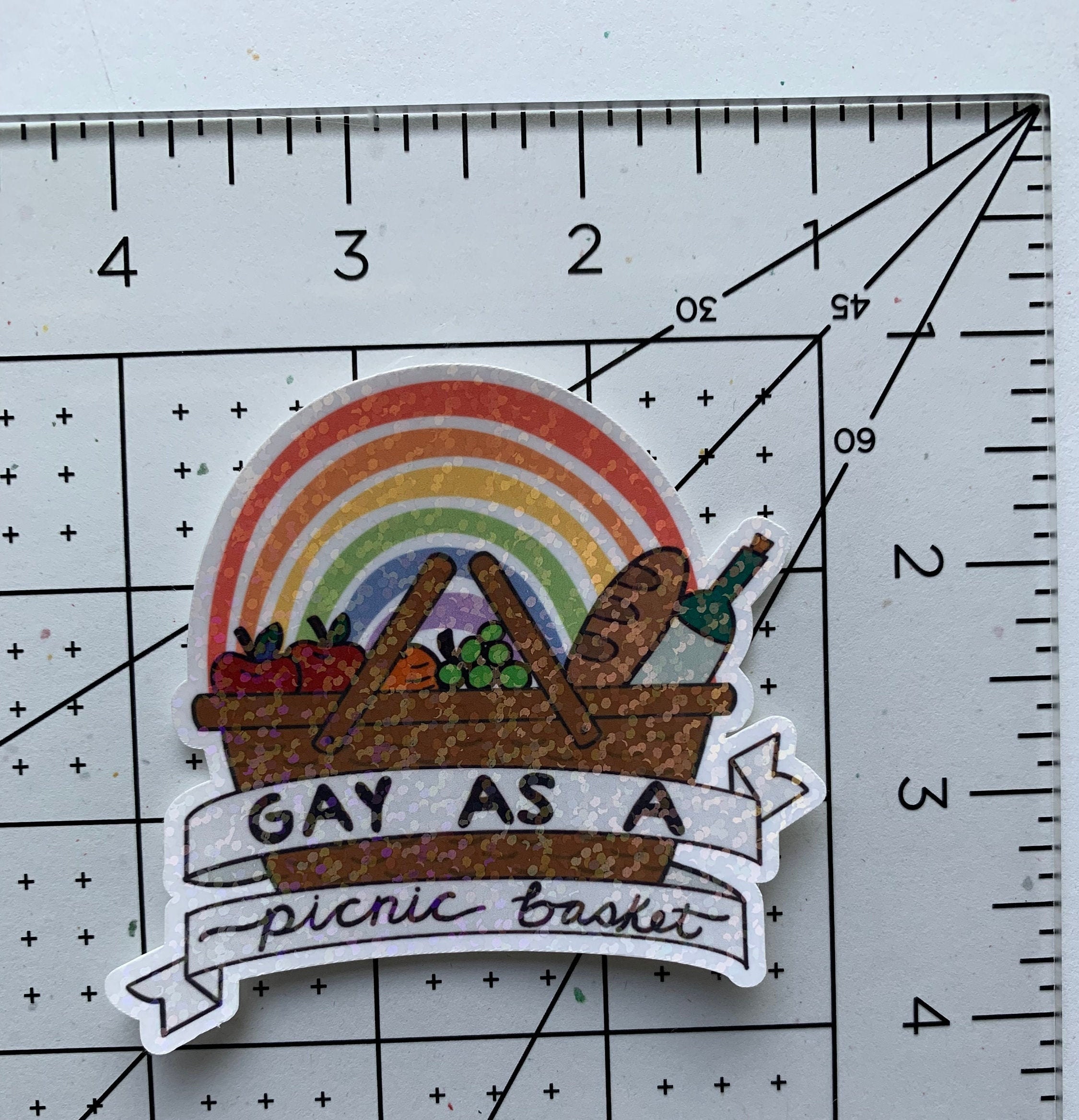 Gay as a Picnic Basket Sticker LQBTQ Pride Golden Girls Inspired Etsy