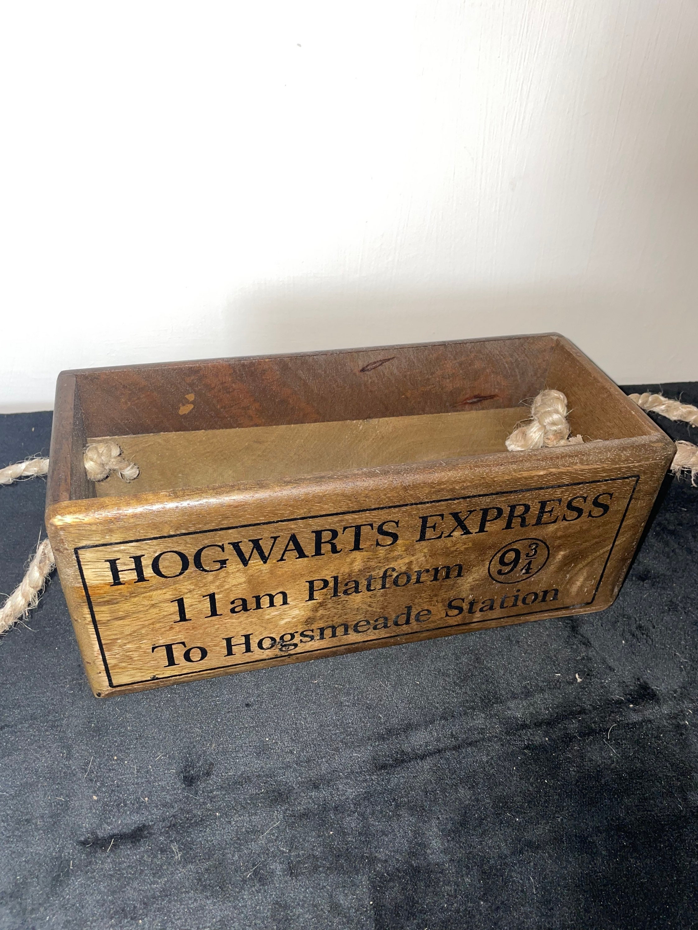 New Hogwarts Express wooden storage box with rope handles Etsy
