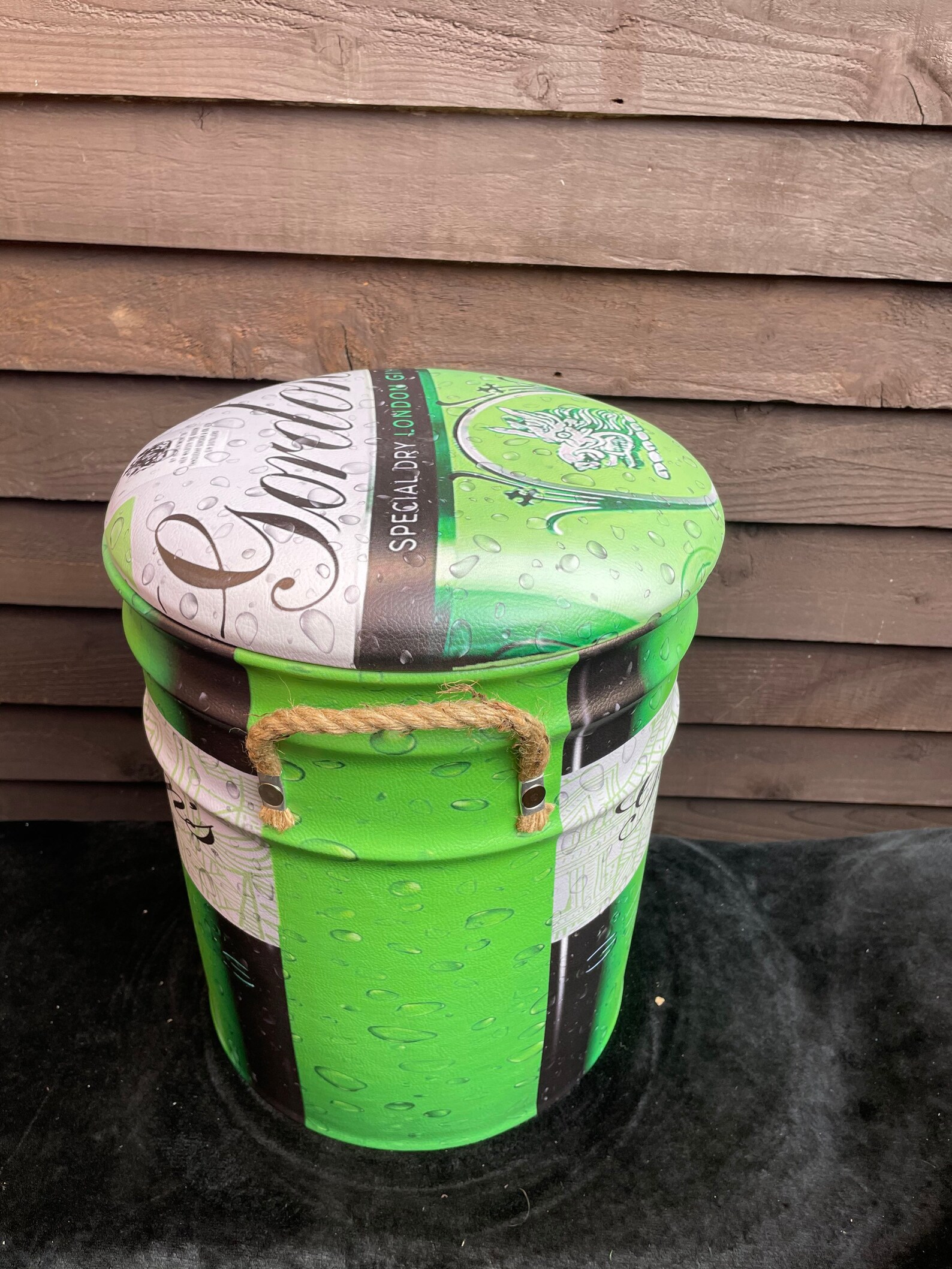 New medium Gordons gin oil drum style storage stool/storage Etsy