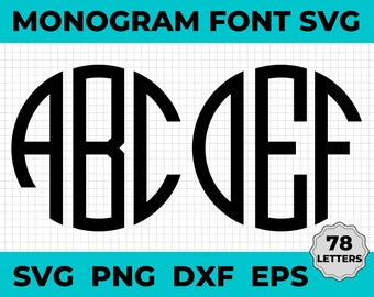 Download Round Monogram Svg Etsy