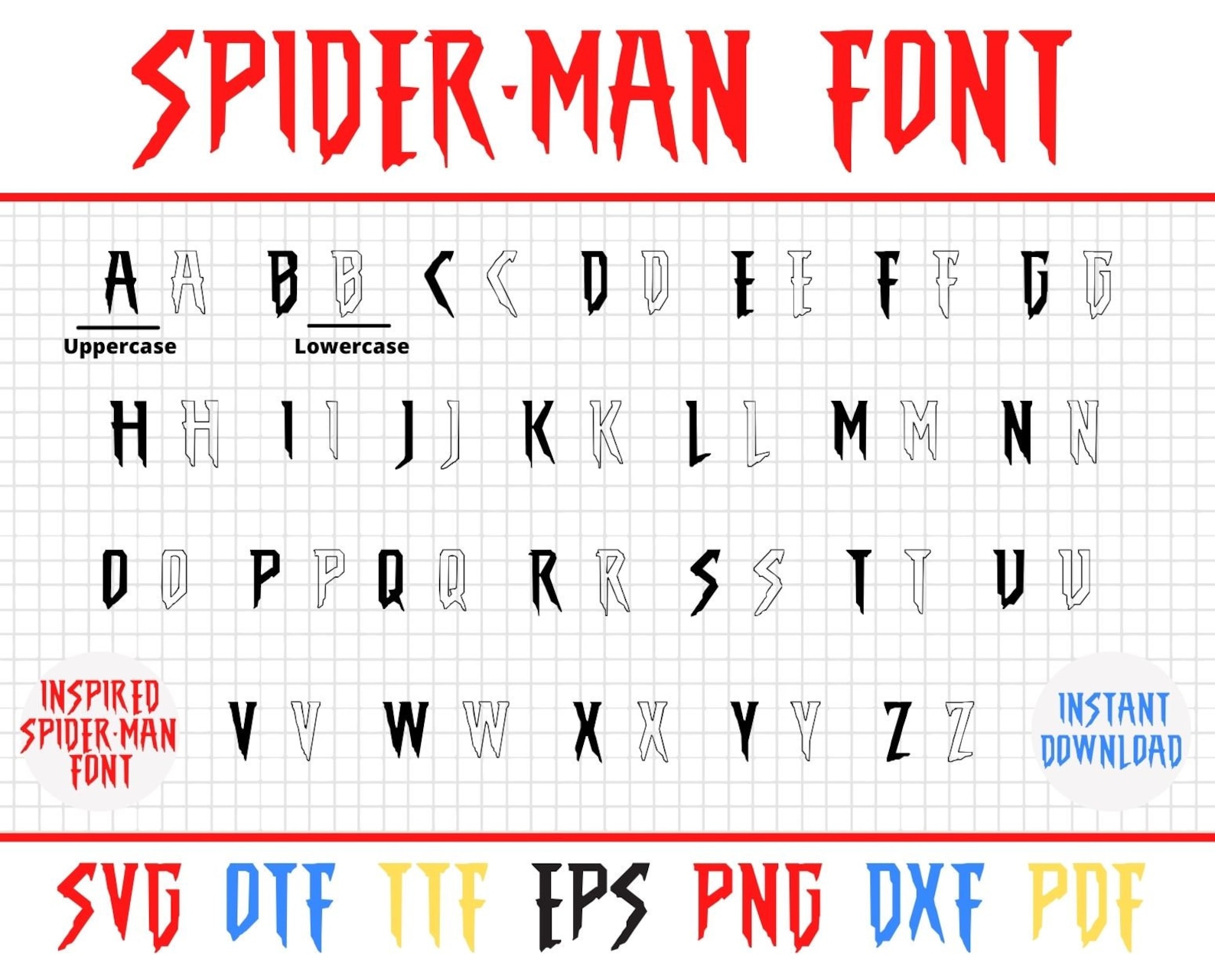 Spiderman Font Spiderman Font Svg Spiderman Svg Spiderman | Etsy