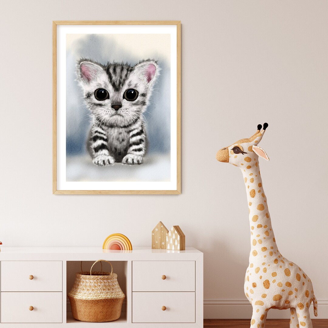 Cat Prints Cat Wall Art Kitten Wall Art Printable Etsy