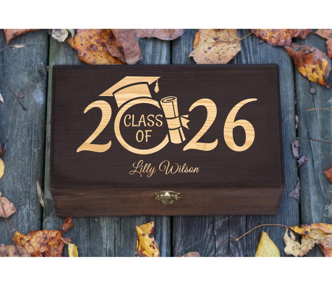 Personalized Engraved Graduation Box, Graduation Gift for Him or Her ...
