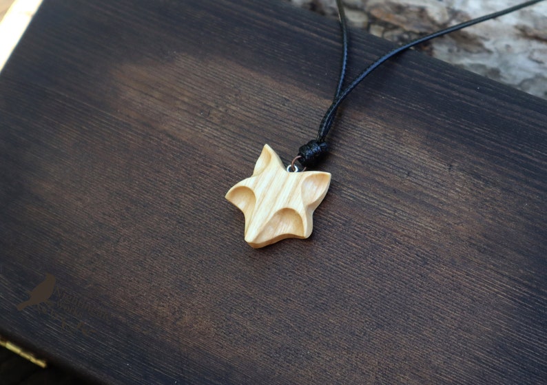 Wooden Racoon Pendant and Necklace, Eco Friendly Accessory, Racoon Jewelry, Carved Charm, Spirit Animal, Mother's Day Gift, for Her Under 20 image 7