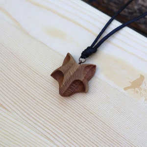 Wooden Racoon Pendant and Necklace, Eco Friendly Accessory, Racoon Jewelry, Carved Charm, Spirit Animal, Mother's Day Gift, for Her Under 20 image 6