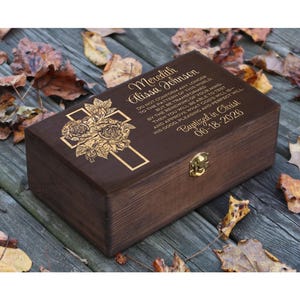 Personalized Engraved Baptism Box, Godchild Gift, Baby Baptism, Religious Keepsake box, Christian Memory Box, Prayer Box, Confirmation Gift