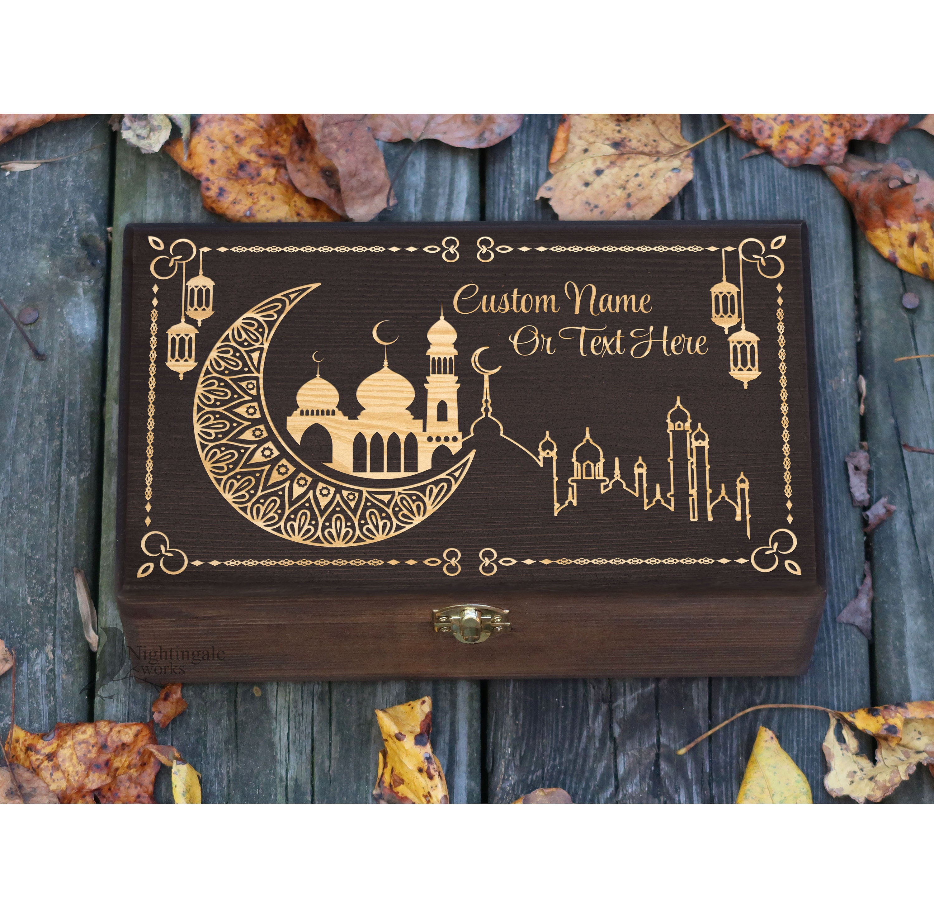 Personalized Engraved Islam Wood Memory Box, Gift for a Muslim, Eid ...