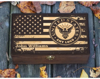 Personalized Engraved Professional Gift, Air Force Retirement Gifts, Police Officer Gifts, Employee Appreciation Gifts, Army Keepsake Box