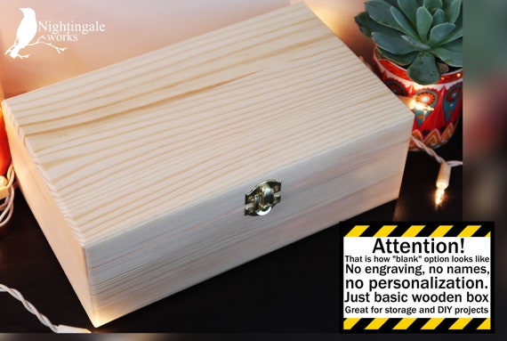 Personalized Wooden Box Anniversary Gift Couple Gift Wedding Keepsake Box,  Custom Engraved Memory Box Natural Wood - AliExpress
