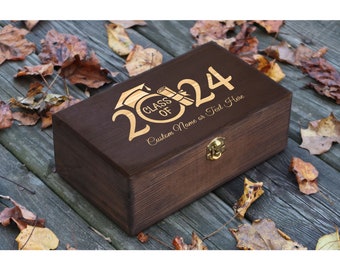 Personalized Engraved Graduation Box, Graduation Gift For Him or Her, Graduation Gift Box, Photo Box, Wooden Memory Box, Keepsake Box