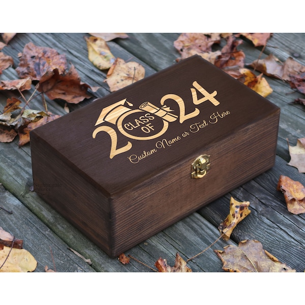 Personalized Engraved Graduation Box, Graduation Gift For Him or Her, Graduation Gift Box, Photo Box, Wooden Memory Box, Keepsake Box