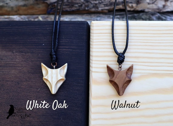 Wooden Fox Pendant and Necklace Eco Friendly Accessory Fox Head Jewelry Carved Charm Christmas Gift for Her Him Under 20 Etsy Australia