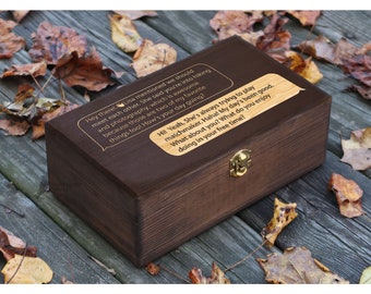 Personalized Engraved Custom Messages Box, Text Message Gift, Wedding Card Box, Anniversary Gift,  Boyfriend Girlfriend Gift, Keepsake Box
