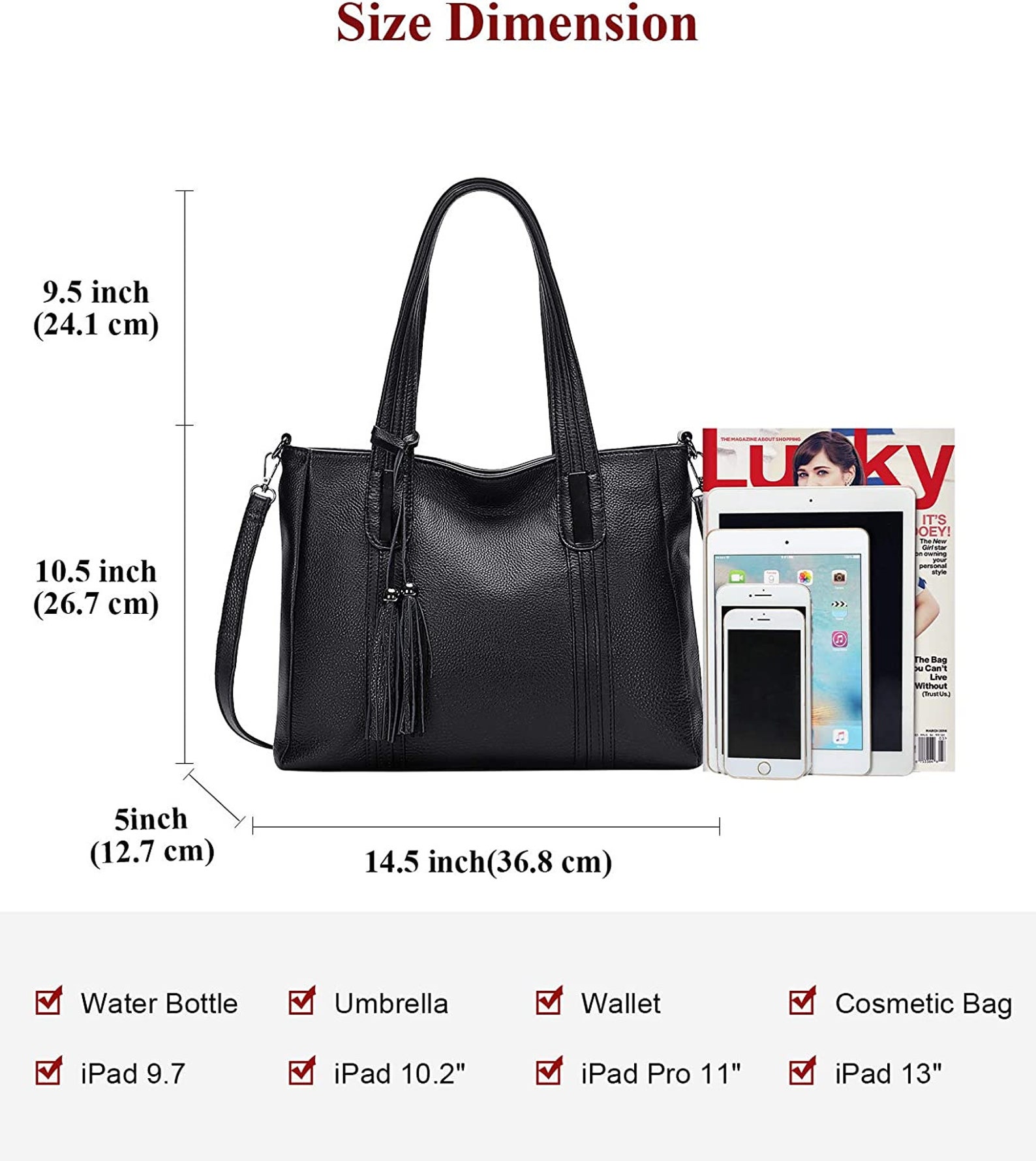 ALTOSY Leather Handbags for Women Large Shoulder Bag Tote | Etsy