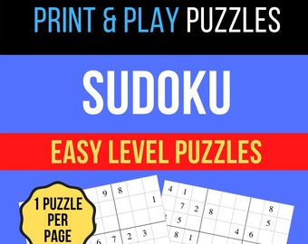 Sudoku Puzzle Book - 555 Easy Level Puzzles - Print At Home