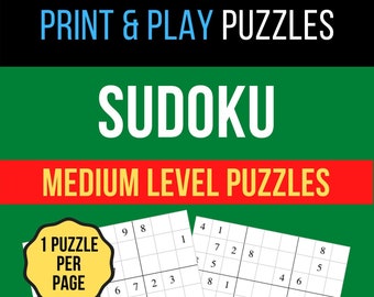 Sudoku Puzzle Book - 555 Medium Level Puzzles - Print At Home