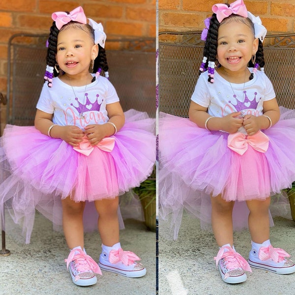 Princess Tutu Set - Birthday Princess Tutu Set- Princess Tutu - Birthday Skirt - Birthday Outfit- Toddler Birthday- 1st Birthday- Tutu Trail