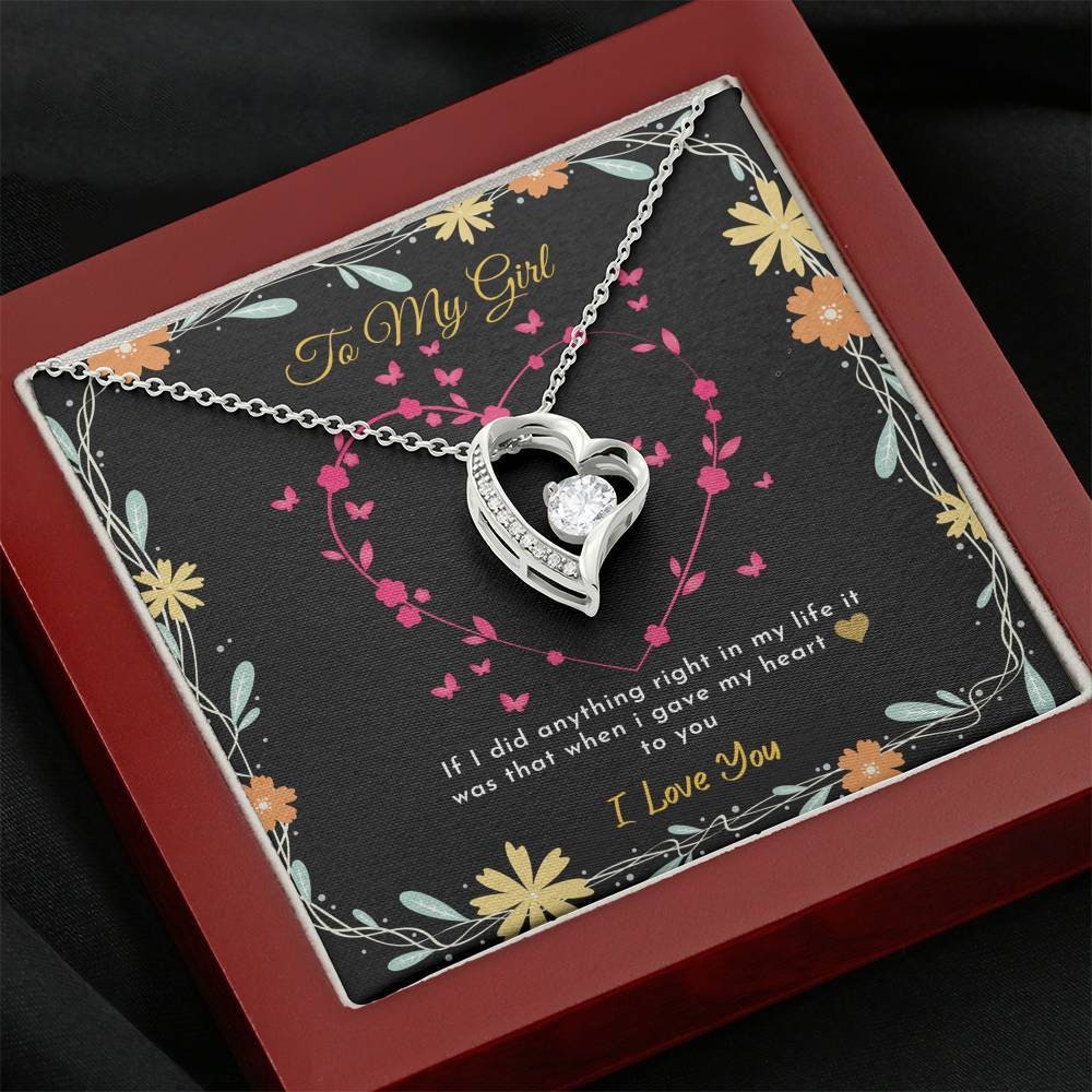 Gift for Girlfriend _ Forever Love Necklace with Gift Card Etsy