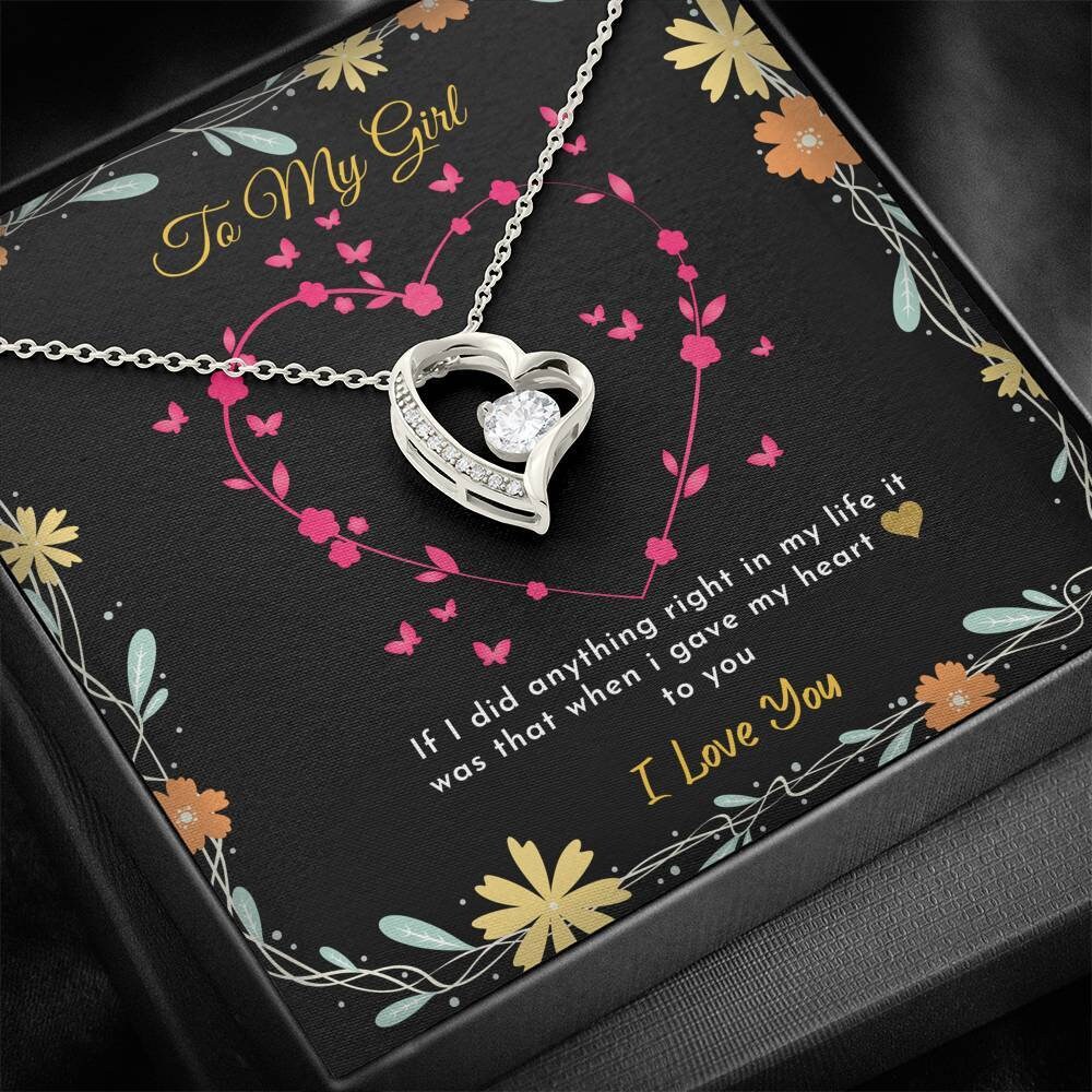 Gift for Girlfriend _ Forever Love Necklace with Gift Card Etsy