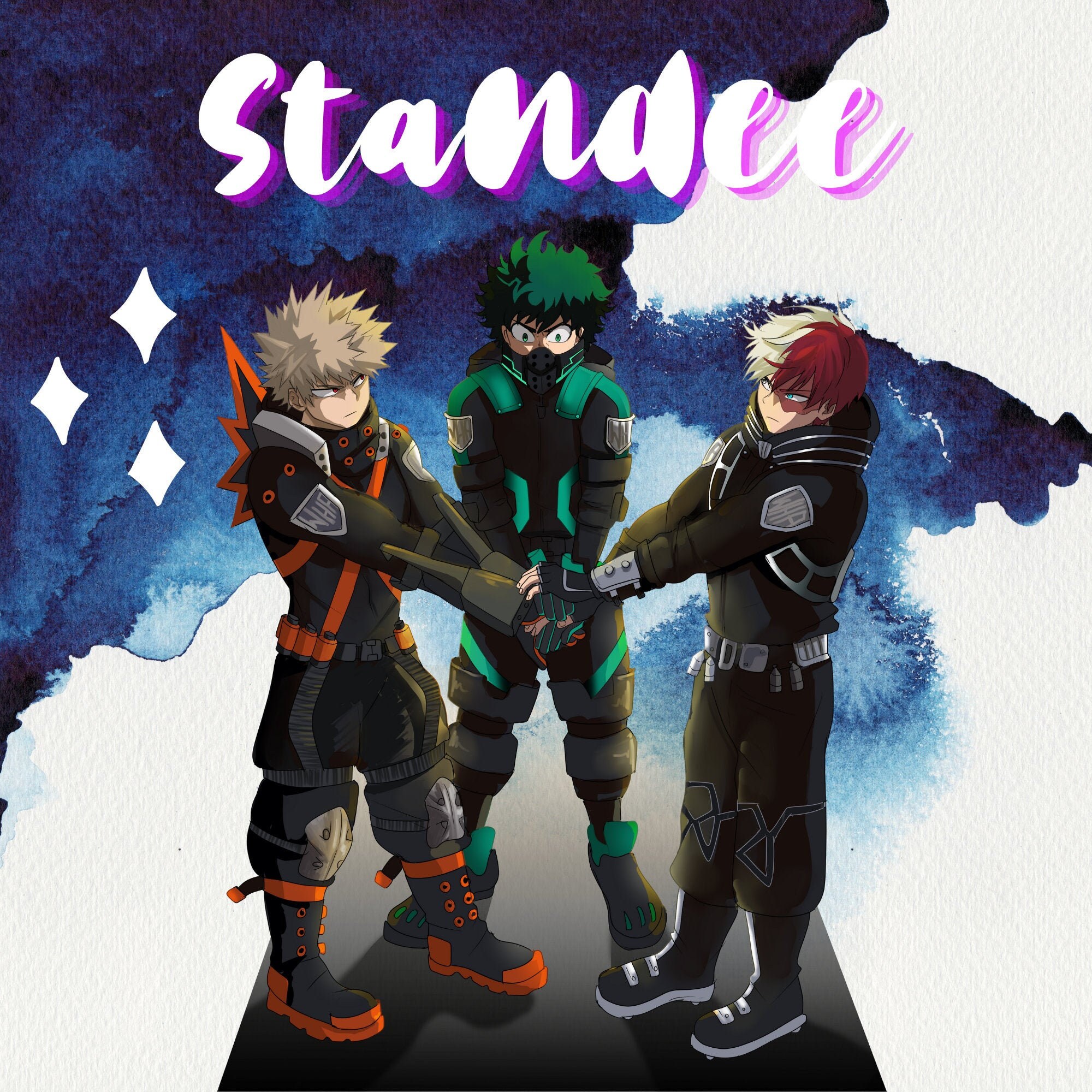 Bnha My Hero Academia Standee Bakugou Todoroki Deku Etsy
