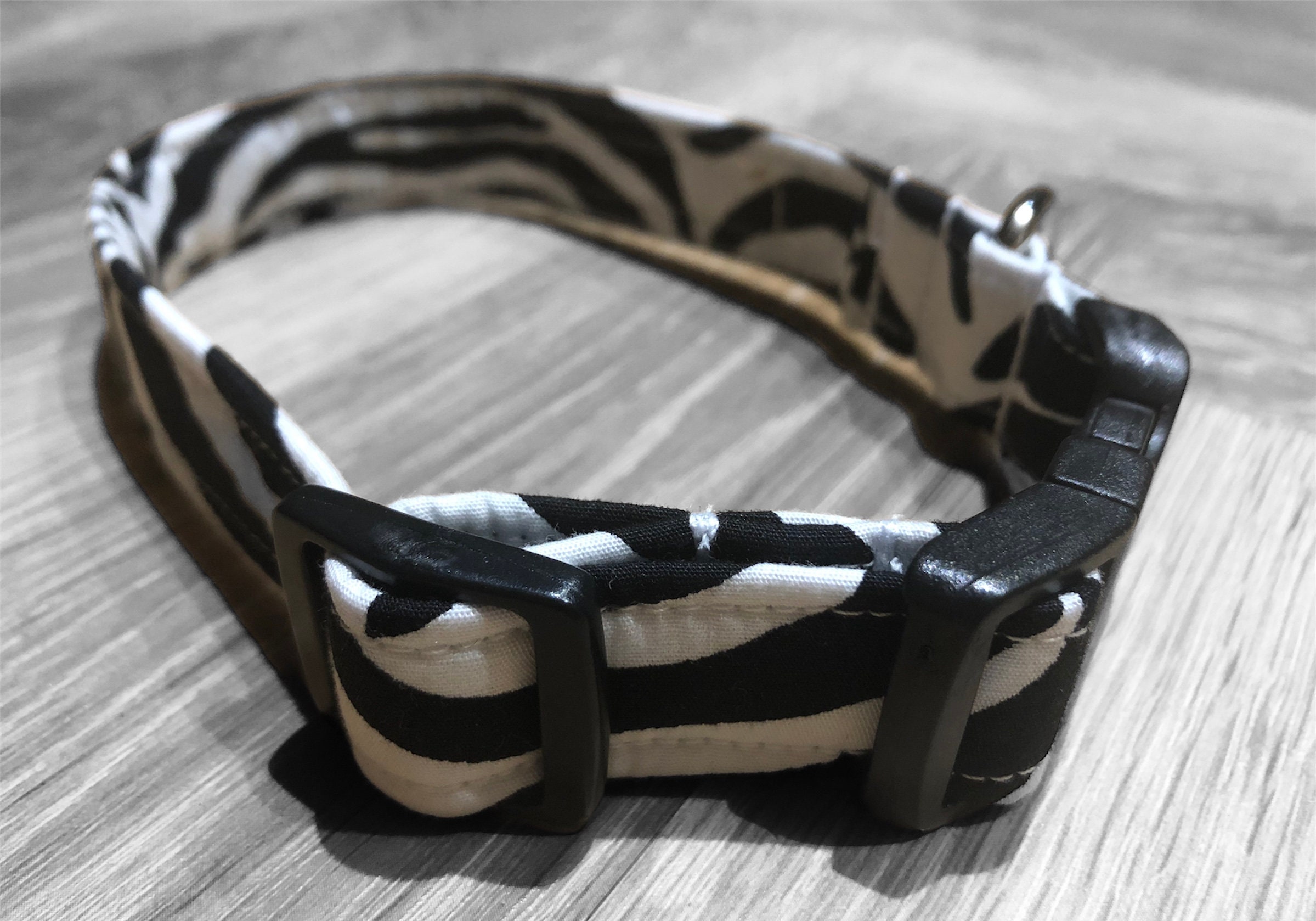Zebra Print Dog Collar Monochrome Pattern collar Adjustable | Etsy