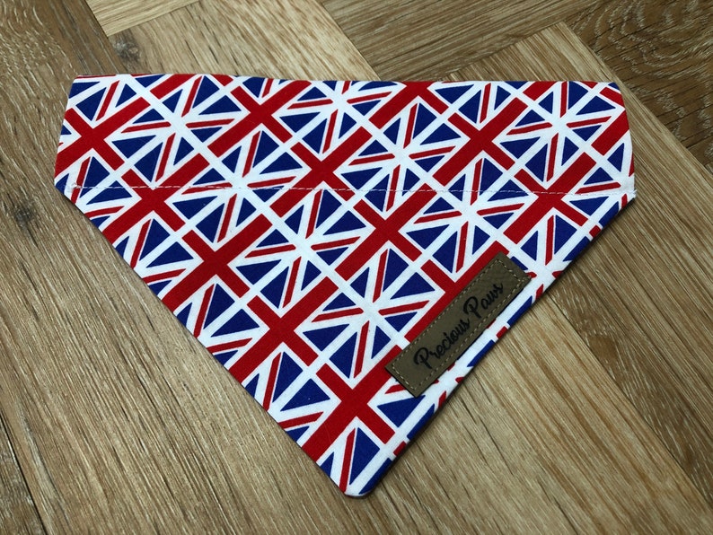 Union Jack Dog Bandana British Flag Dog Bandana Red White Etsy UK