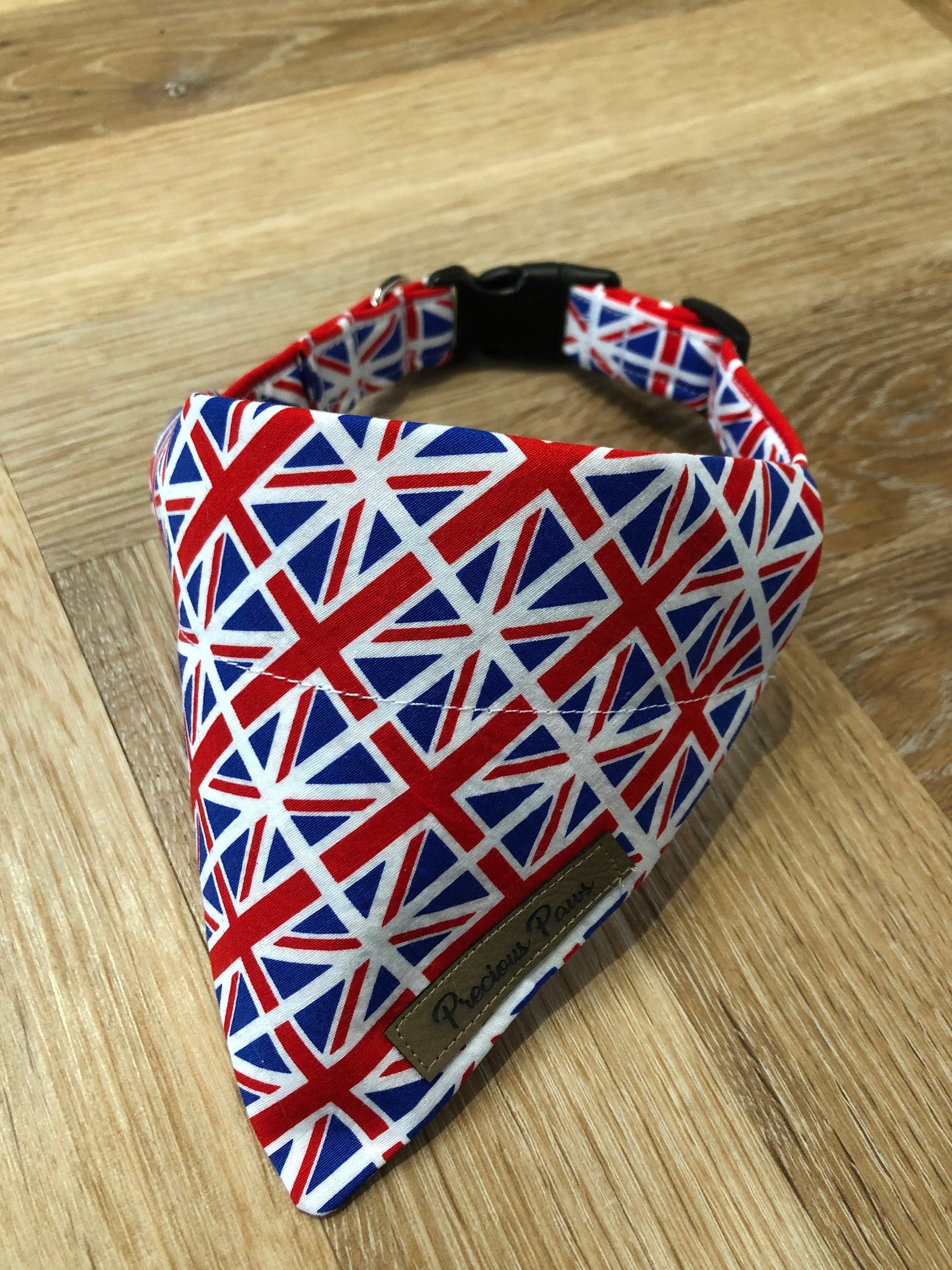 Union Jack Dog Bandana British Flag Dog Bandana Red White Etsy