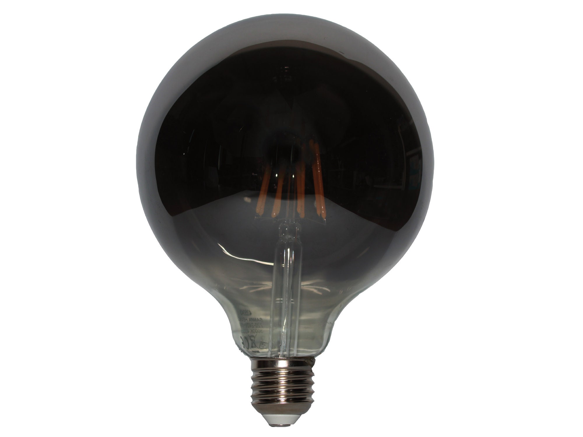 Ampoule Led Forme Globe Verre Fumé Noir Culot E27