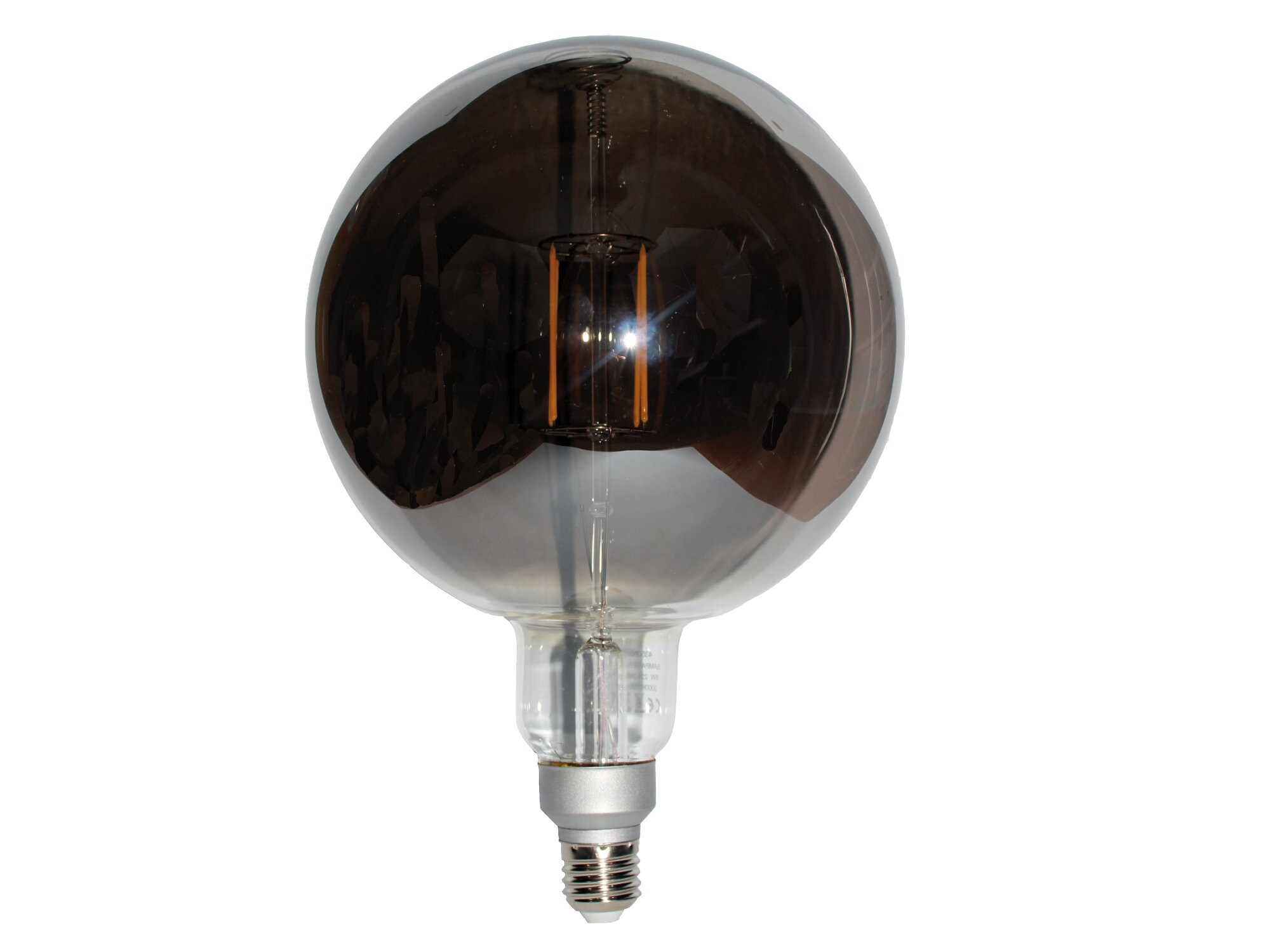 Ampoule Géante Led Culot E27 Globe Noir Fumé - 6W 320 Lm 3000K