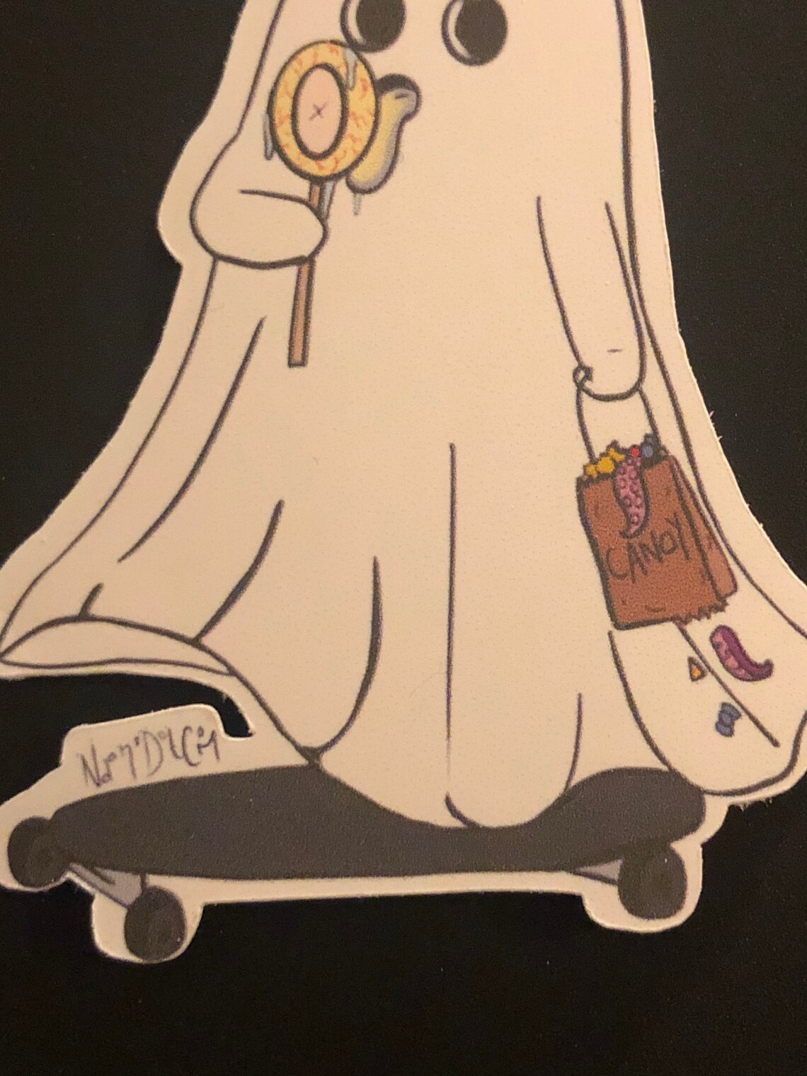 Skateboarding ghost | Etsy