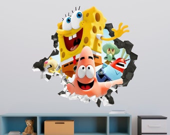 GoBuyMall Spongebob Peel and Stick Wall Decals Stickers for Children & Kids & Baby & Nursery Wall Art Room Spongebob Luggage Decor GoBuyMall Spongebob Peel and Stick Wall Decals Stickers for Children & Kids & Baby & Nursery Wall Art Room Spongebob Luggage Decor