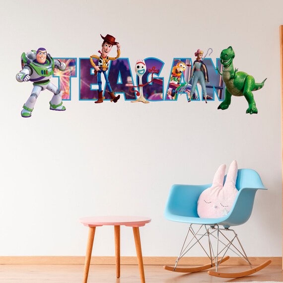 Toy Story Wall Decals Custom Name Decal Toy Story Wall Etsy