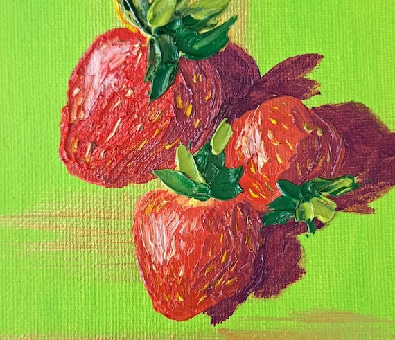 Strawberry Fruits Still Life Oil painting