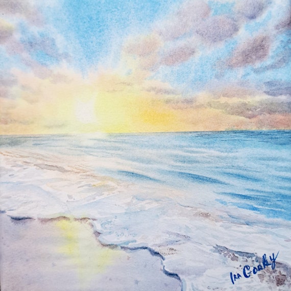 SKY CLOUDS & SEA - Relaxing landscape painting